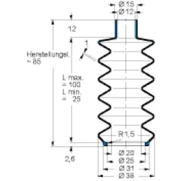 MFB V6-650 12X25X85 42CR764 Freudenberg