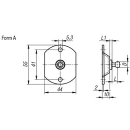 Rundbeschlag, Form A Stahl D=8 Norelem