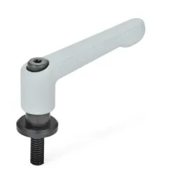Ganter Verstellbare Klemmhebel mit Scheibe, Silber GN307