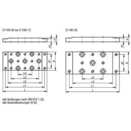 Grundplatte 120X46X8 Aluminium Norelem