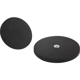 Kipp Magnet mit Innengewinde (Flachgreifer) aus Neodym, mit Gummischutzmantel