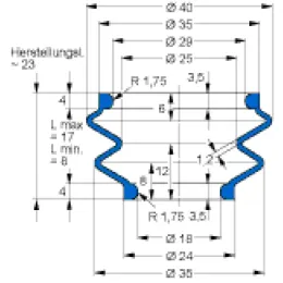 MFB V6-1556 18X29X23 50CR879 Freudenberg