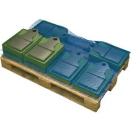Netzschutzmatte Kunststoff, blau, W=11x11 mm, LB=750x950 mm Norelem