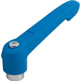 KLEMMHEBEL GR.4 M10, KUNSTSTOFF BLAU RAL5017, KOMP:STAHL BLAU-PASSIVIERT KIPP
