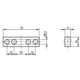 Distanzstück für Prismenaufsätze H=12 Vergütungsstahl Norelem