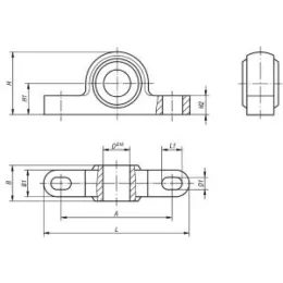 Stehlager Igumid®, Komp: Iglidur®, A=49,5, D=12 Norelem