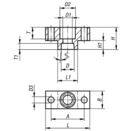 Adapter für Schwenkspanner Gr. 20 40x16x20 Aluminium Norelem