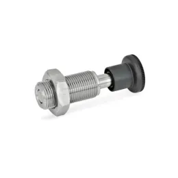 Ganter Federbolzen mit Kontermutter, Edelstahl GN313