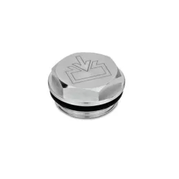 Ganter Verschlussschrauben, Aluminium GN741, ohne Entlüftungsbohrung, mit DIN-Einfüllsymbol, blank