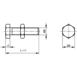 Anschlagschraube L=17, Stahl Norelem