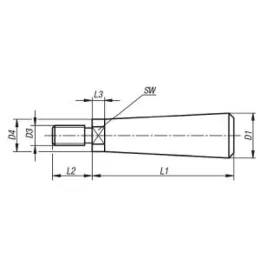 Drehbarer Konusgriff, D1=23, L1=69 Norelem