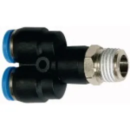 Riegler Y-Steckverschraubung »Blaue Serie« drehbar R1/2