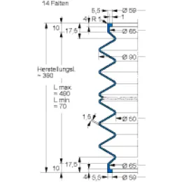 MFB V6-910 59X59X390 42CR764 Freudenberg