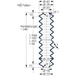 MFB V6-586 16X20X240 53CR858 Freudenberg
