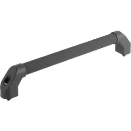 Kipp Rohrgriff Form B, A=500 schwarz geriffelt