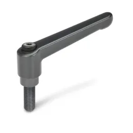 Ganter Verstellbare Klemmhebel, Schwarz, Seidenglanz GN300-63