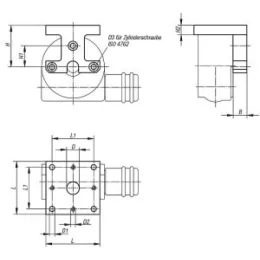 Schwenkwinkel H=51 Aluminium Norelem