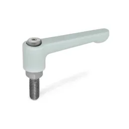 Ganter Verstellbare Klemmhebel, gerade, Edelstahl, Silber GN302.1-63