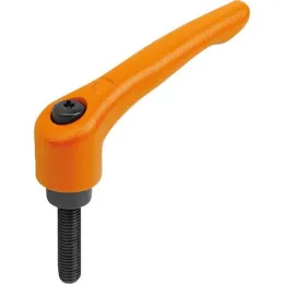 KLEMMHEBEL GR.4 M12X25, STAHL ORANGE RAL2004 STRUKTURMATT, KOMP:STAHL KIPP