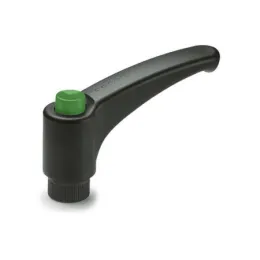 Ganter Verstellbare Klemmhebel, Messing GN603, grün, RAL 6017, glänzend