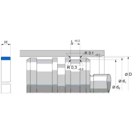 KF 260X255X14,8X2,5 PTFE B500 Freudenberg
