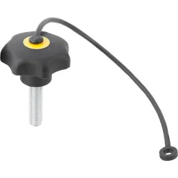 D1=25 M6x45 mit S.Band Form LS, Deckel rapsgelb Kipp