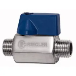 Riegler Mini-Kugelhahn, Edelstahl 1.4408 CF8M
