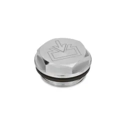 Ganter Verschlussschrauben, Aluminium GN742, mit DIN-Einfüllsymbol, blank