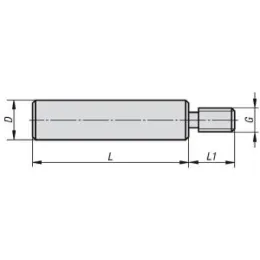 Norelem Säule für Federspanner, D=12, L=50, Edelstahl