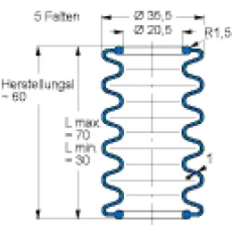 MFB V6-302 20,5X20,5X60 42CR764 Freudenberg